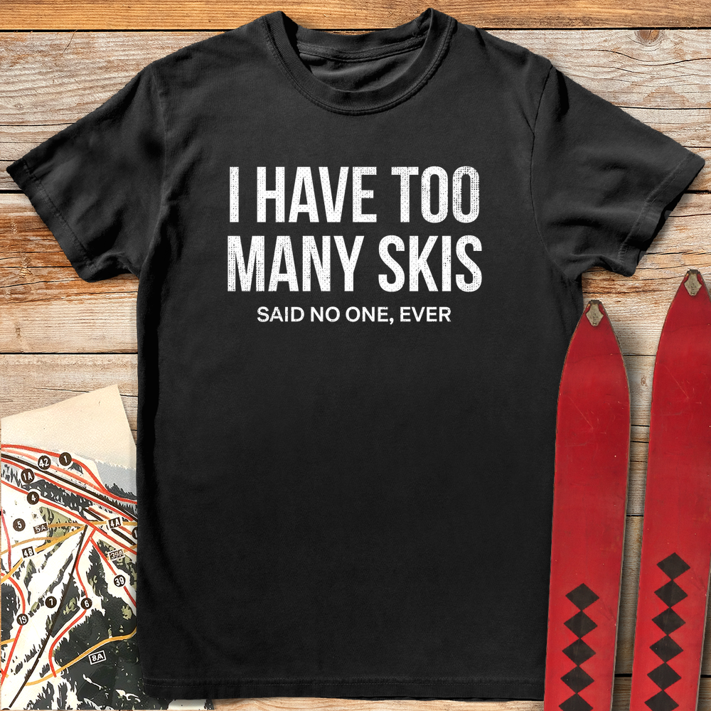 693 Too Many Skis White - Black
