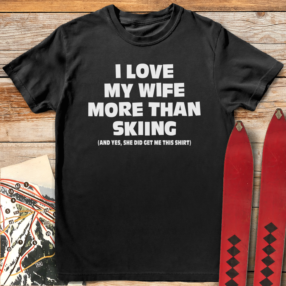 762 Wife Over Skiing White - Black