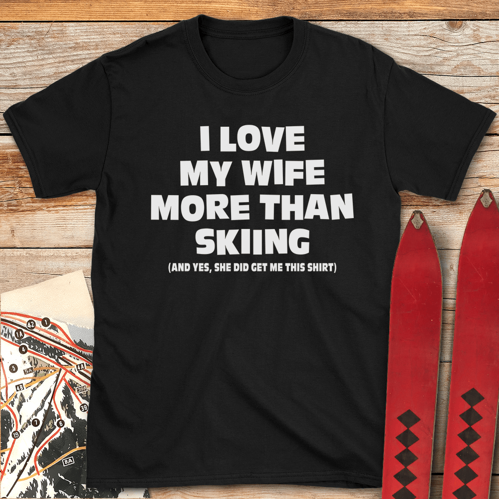 762 Wife Over Skiing White - Black