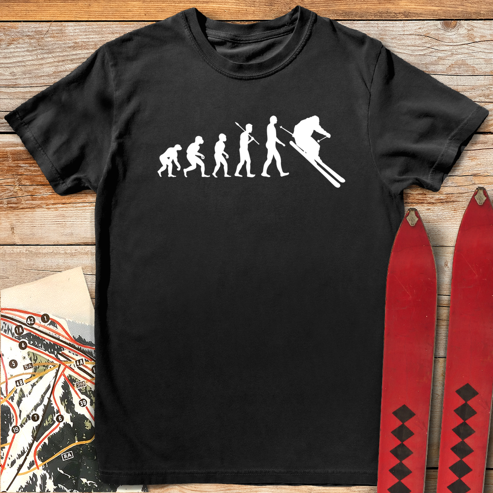 767 Evolution Of Skiers White - Black