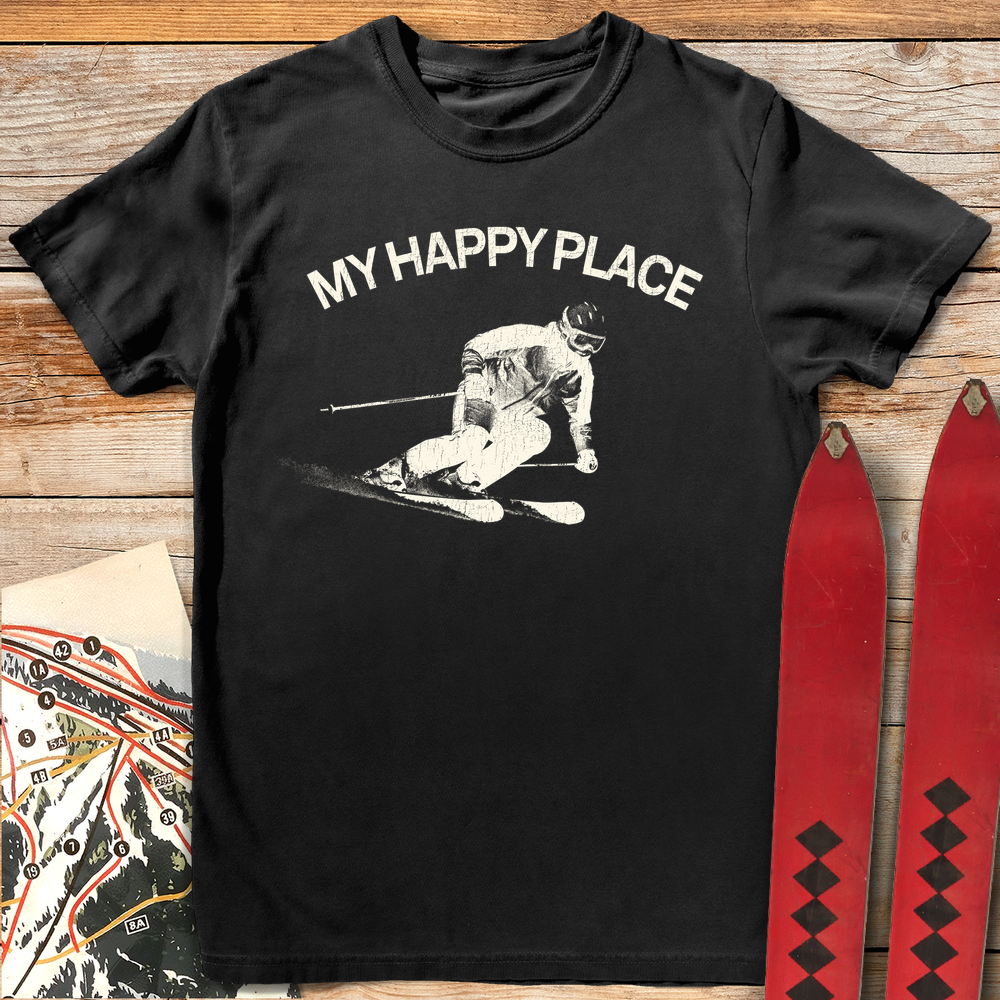 772 My Happy Place White - Black