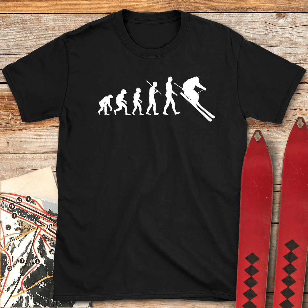 767 Evolution Of Skiers White - Black