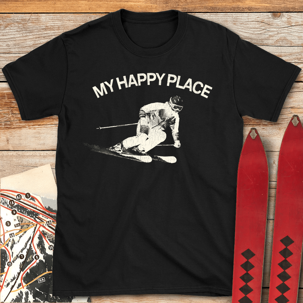 772 My Happy Place White - Black