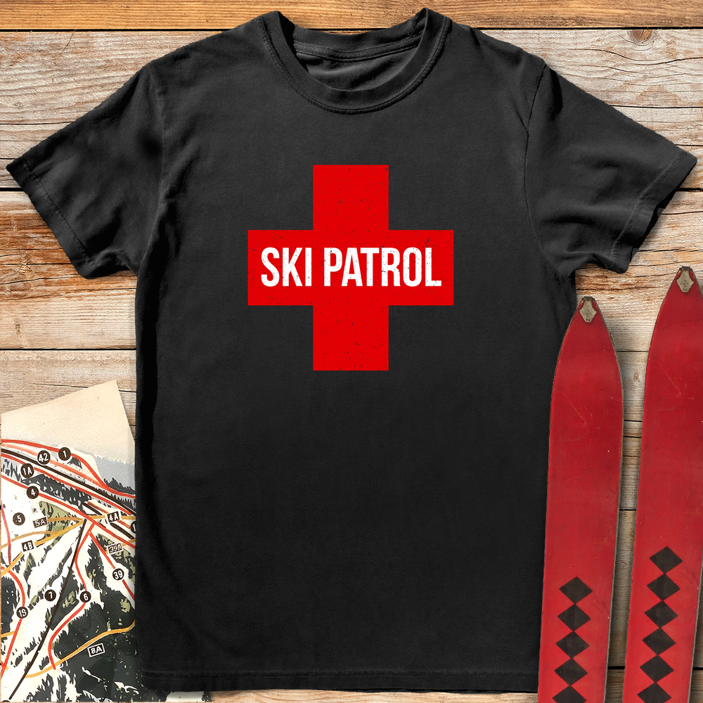 802 Ski Patrol Cross White - Black