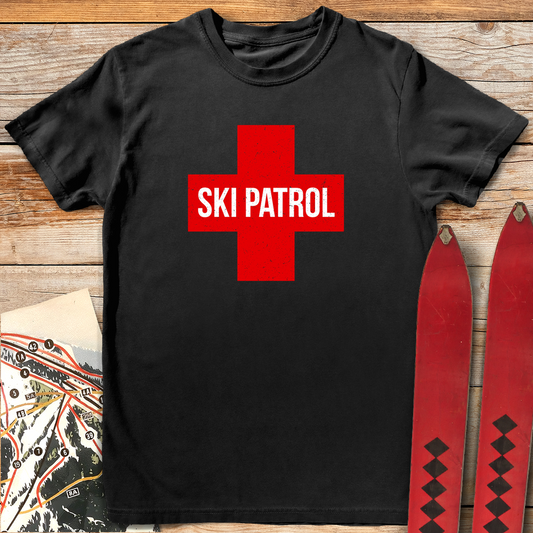 802 Ski Patrol Cross White - Black