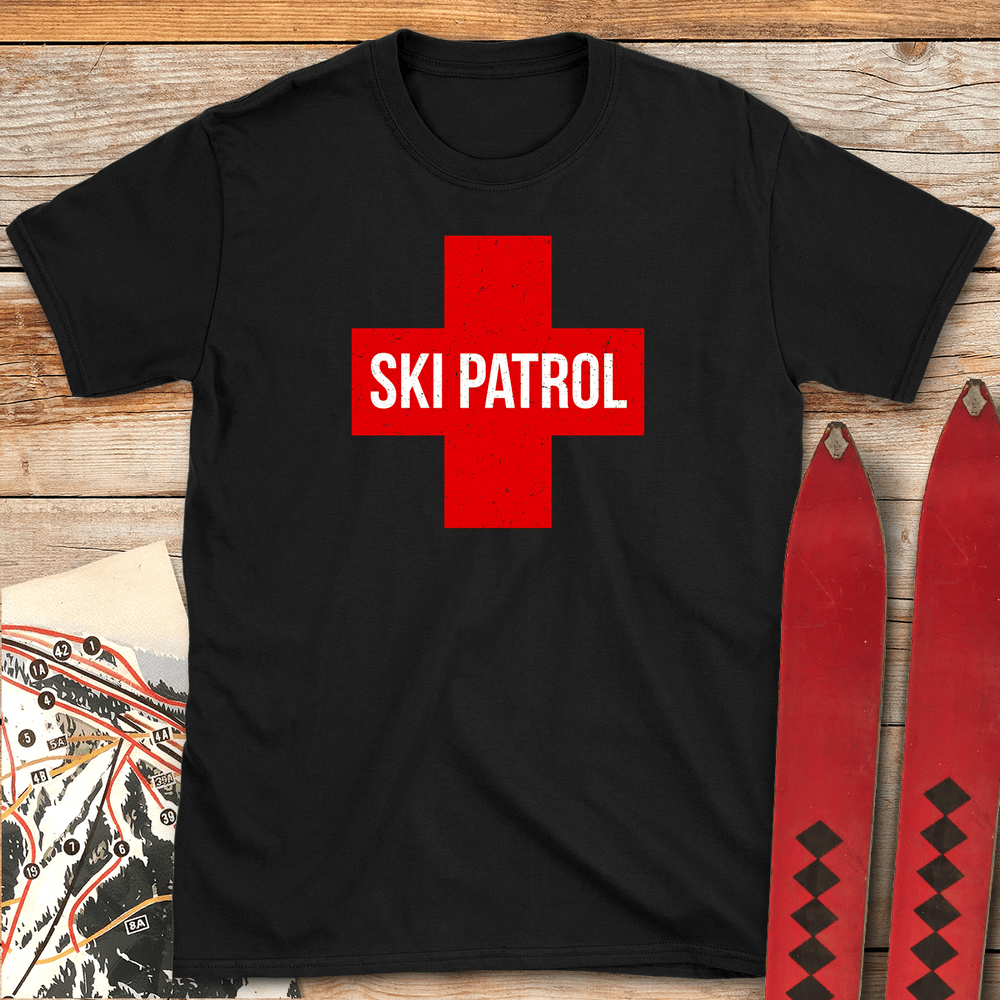 802 Ski Patrol Cross White - Black