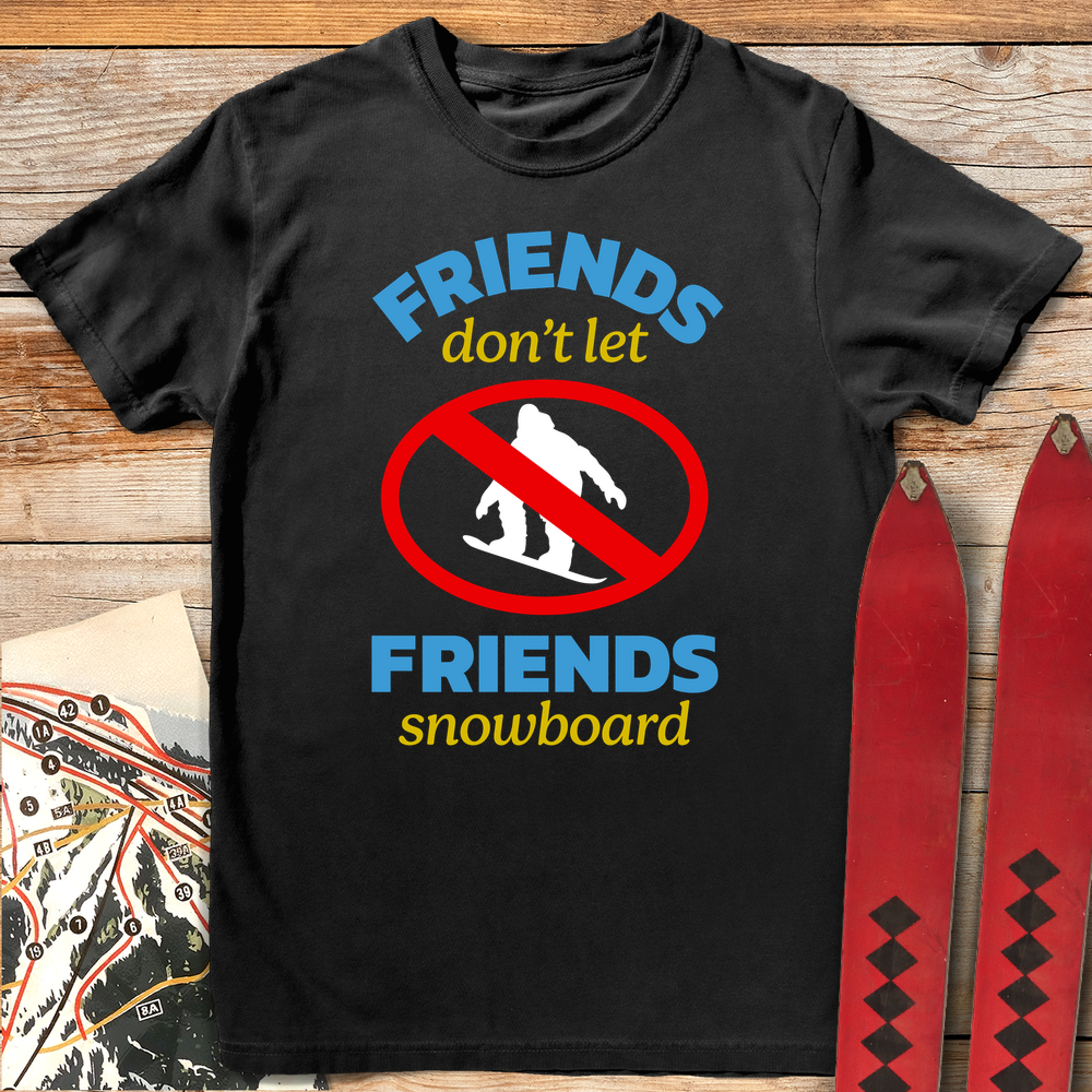 848 No Snowboard Friends White - Black