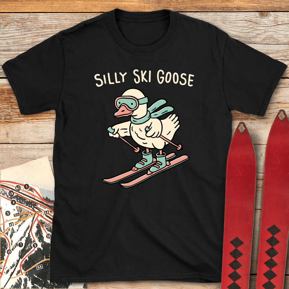 72 Silly Goose Skiing White - Black