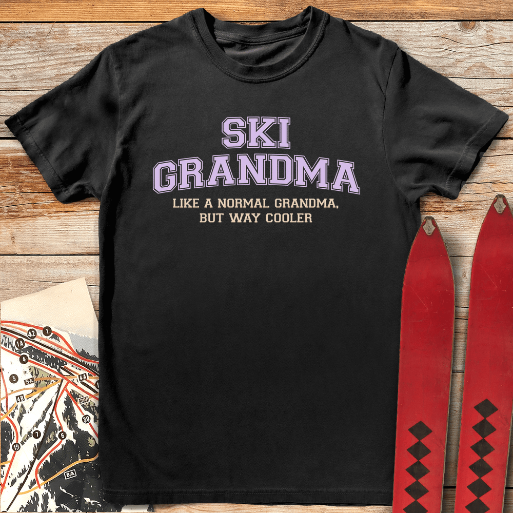903 Ski Grandma White - Black