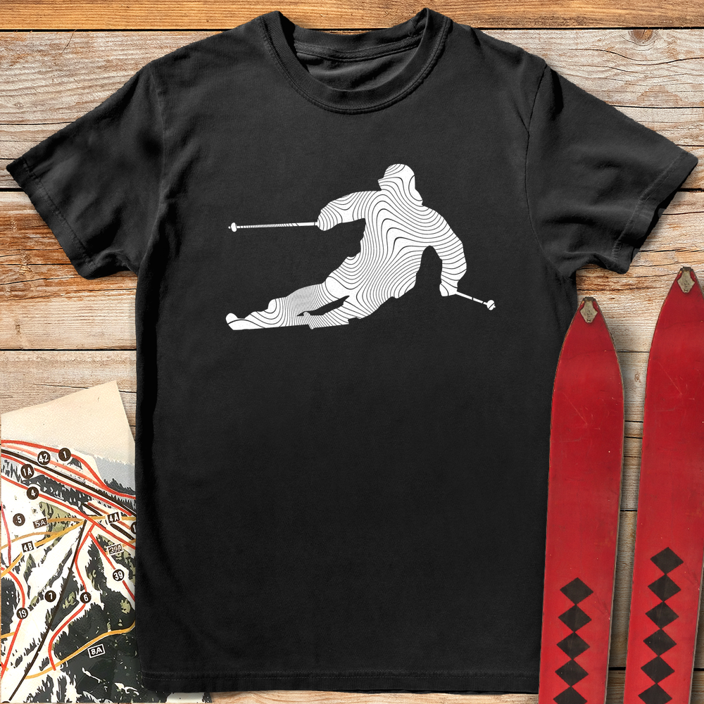 1038 Topo Skier White - Black