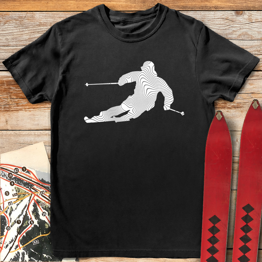 1038 Topo Skier White - Black