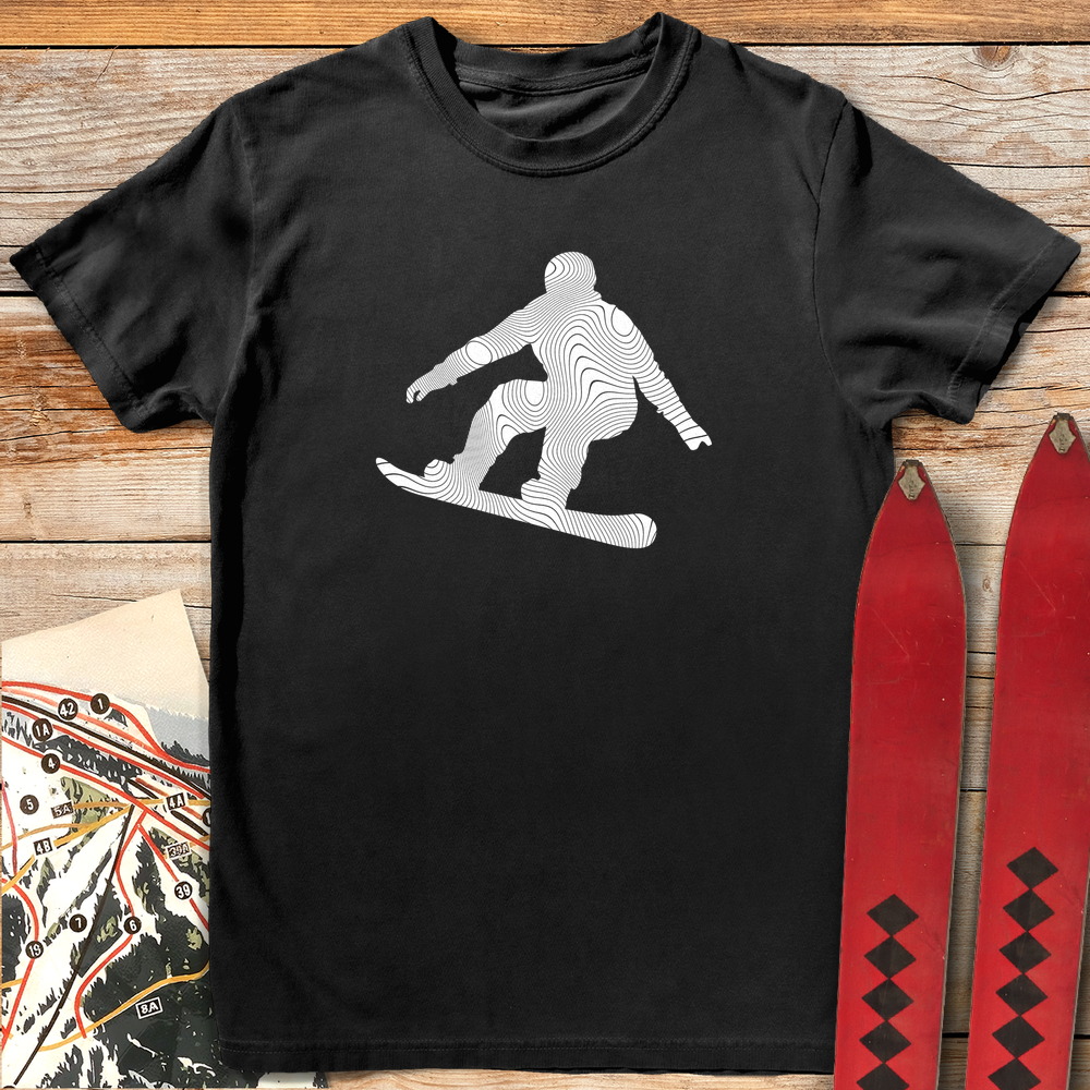 1037 Topo Snowboard White - Black