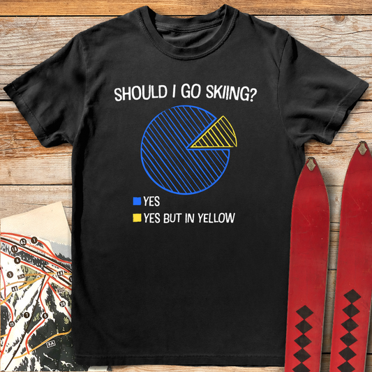 1027 Should I Ski White - Black