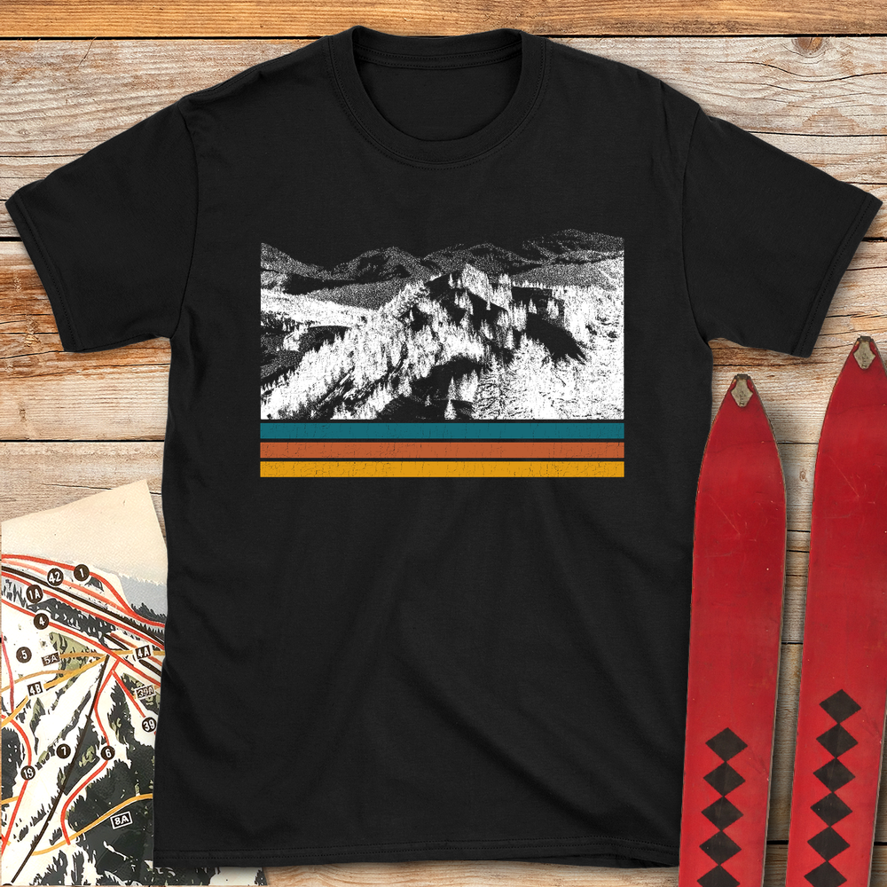 1056 Old School Landscape White - Black