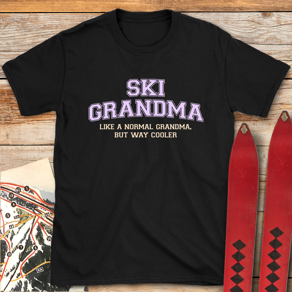 903 Ski Grandma White - Black