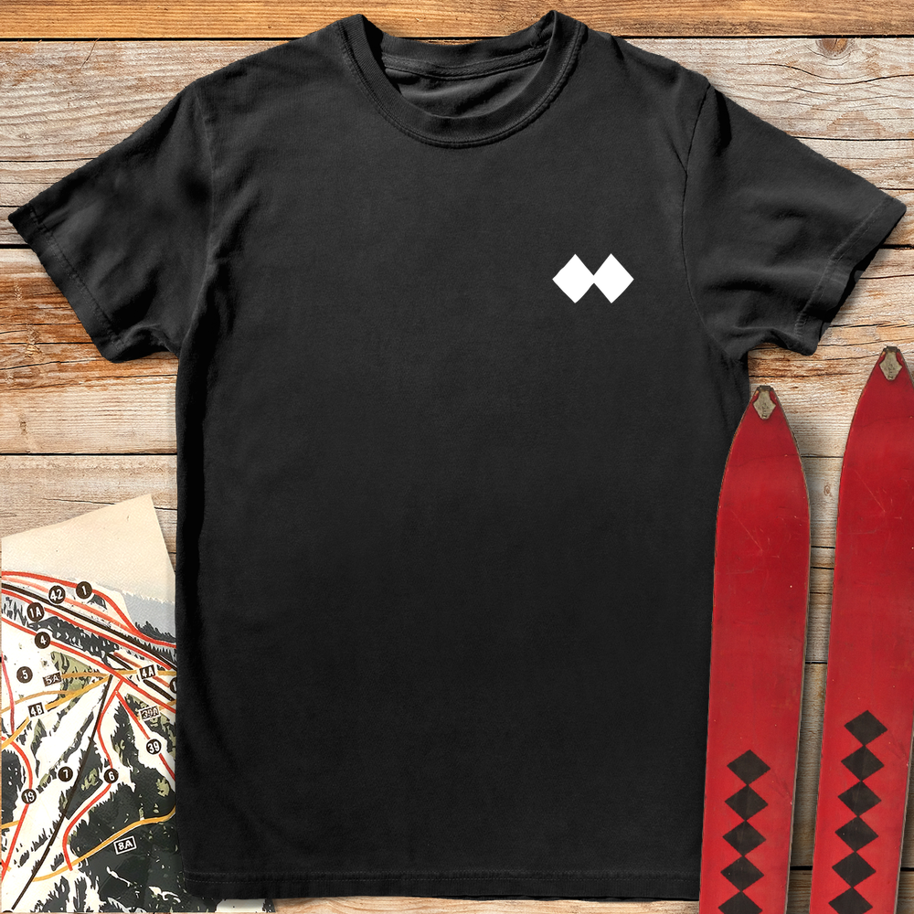 1084 Double Diamond Pocket White - Black