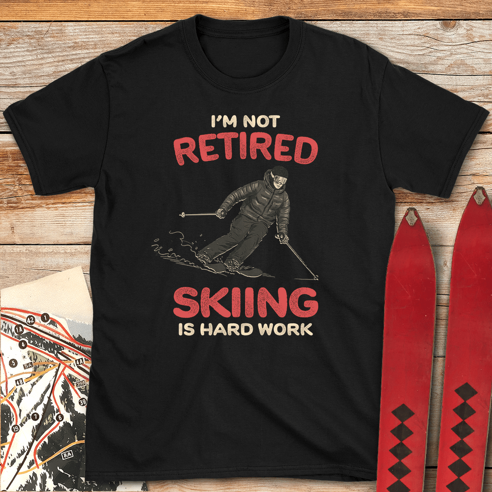 1094 I M Not Retired White - Black