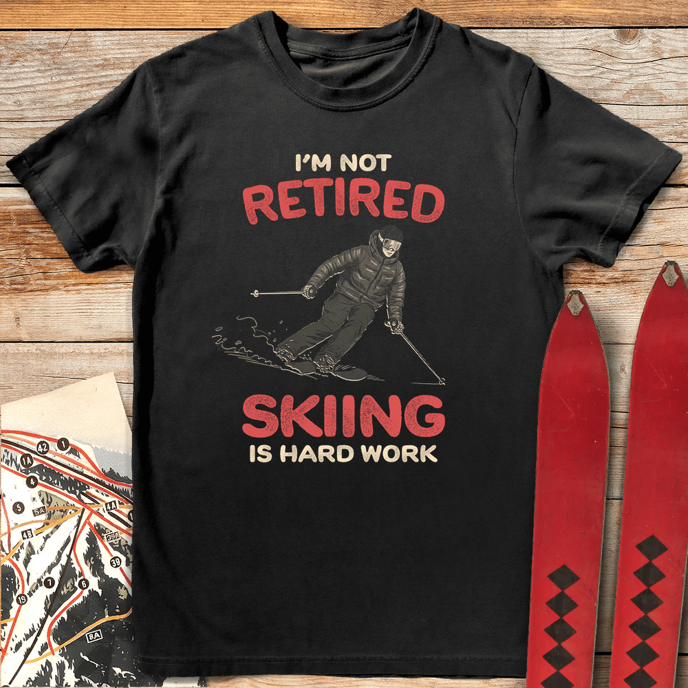 1094 I M Not Retired White - Black