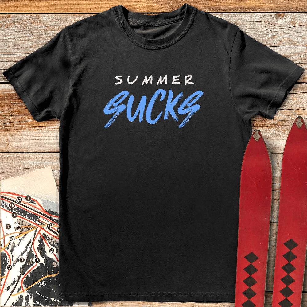 1093 Summer Sucks White - Black