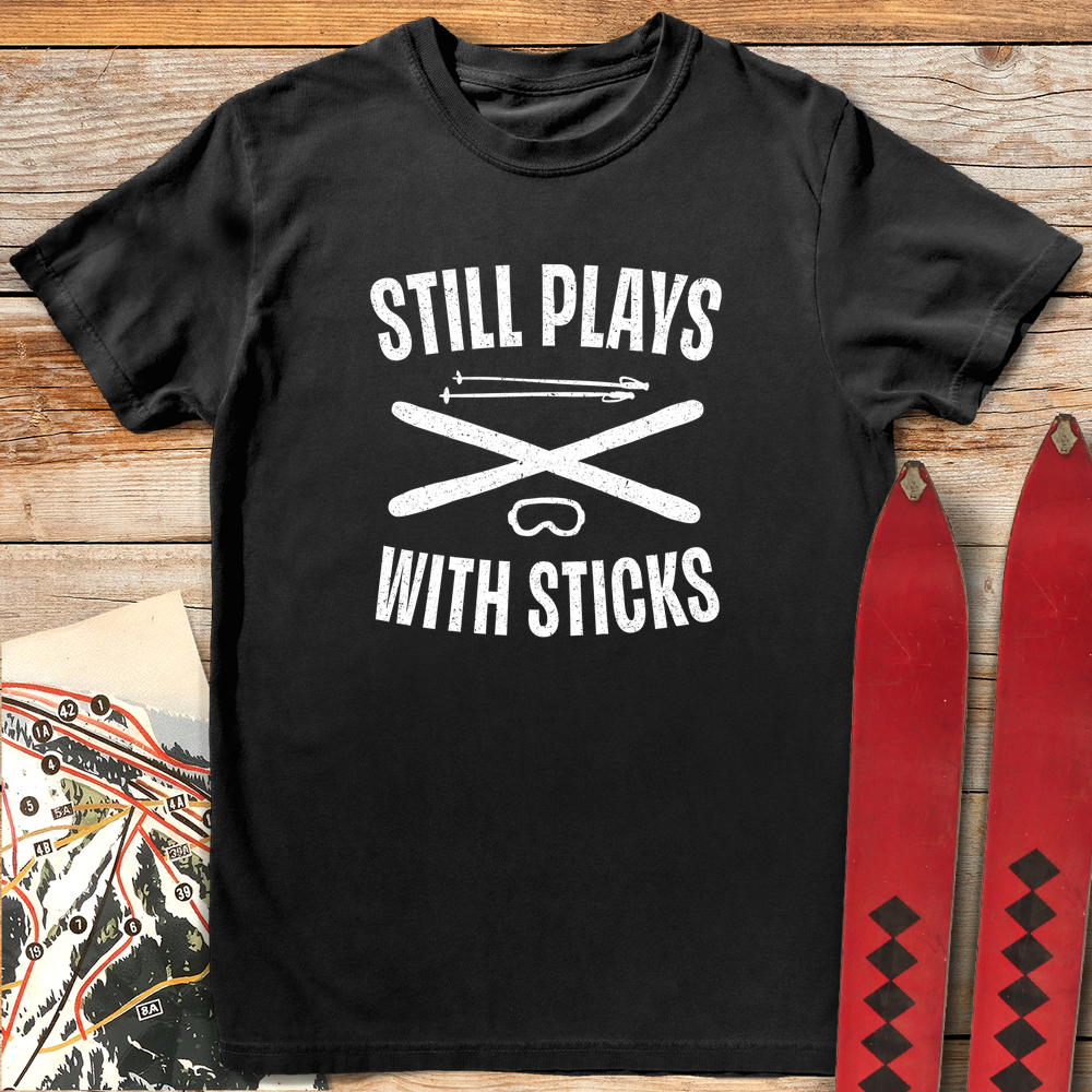 1108 Plays With Sticks White - Black