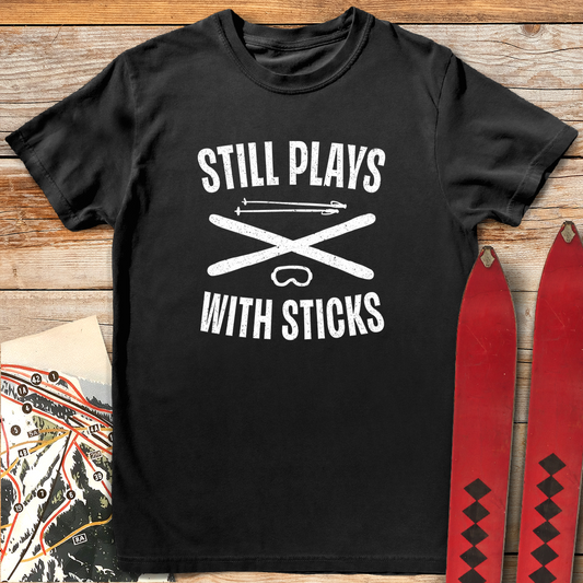 1108 Plays With Sticks White - Black