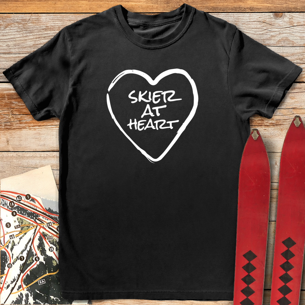 1120 Skier At Heart White - Black