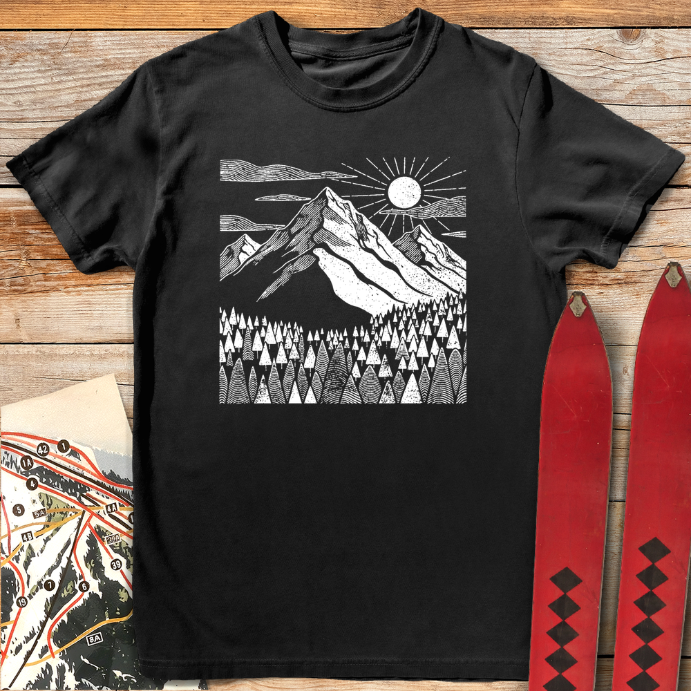 1126 Backcountry Views White - Black