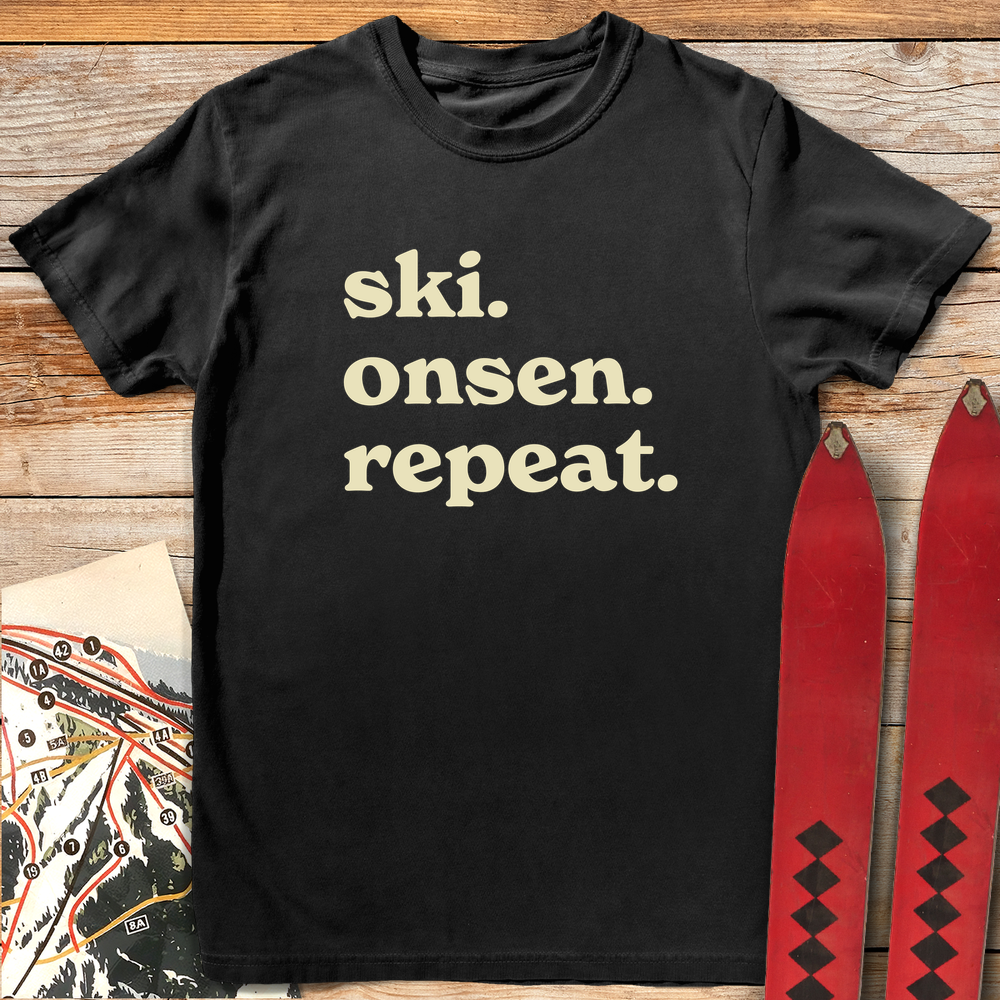 1165 Ski Onsen Repeat White - Black