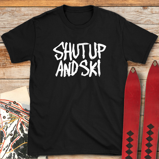 1167 Shut Up And Ski White - Black