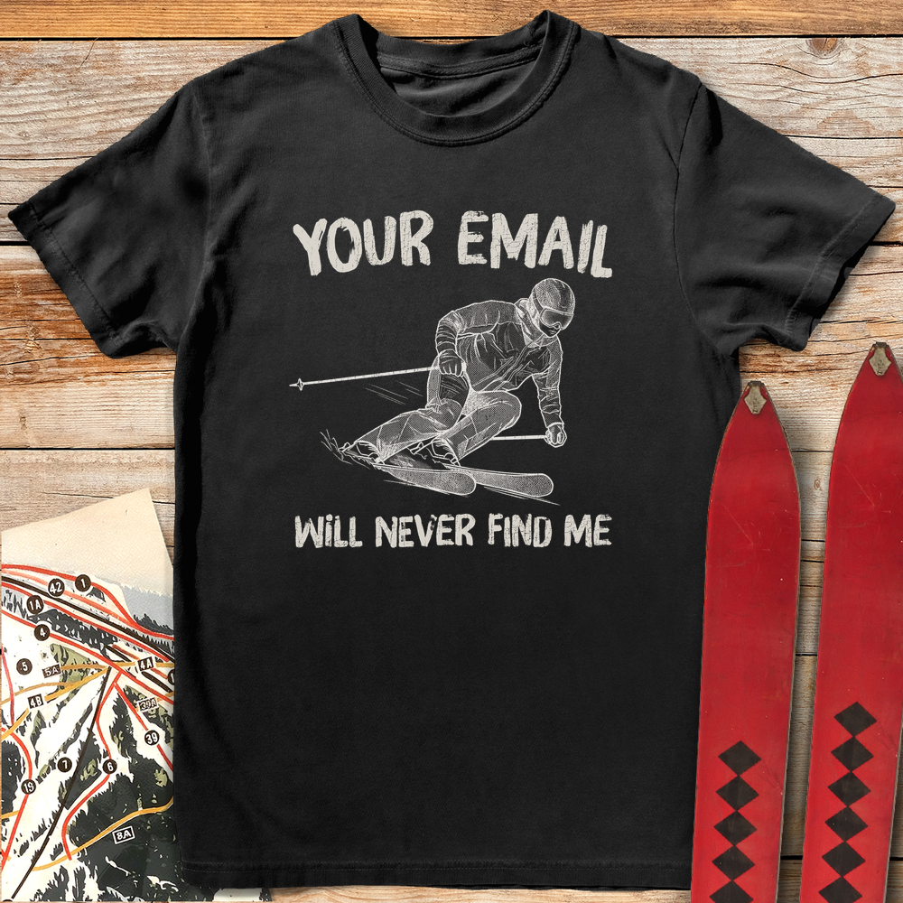 1173 Email Will Never Find Me Ski White - Black