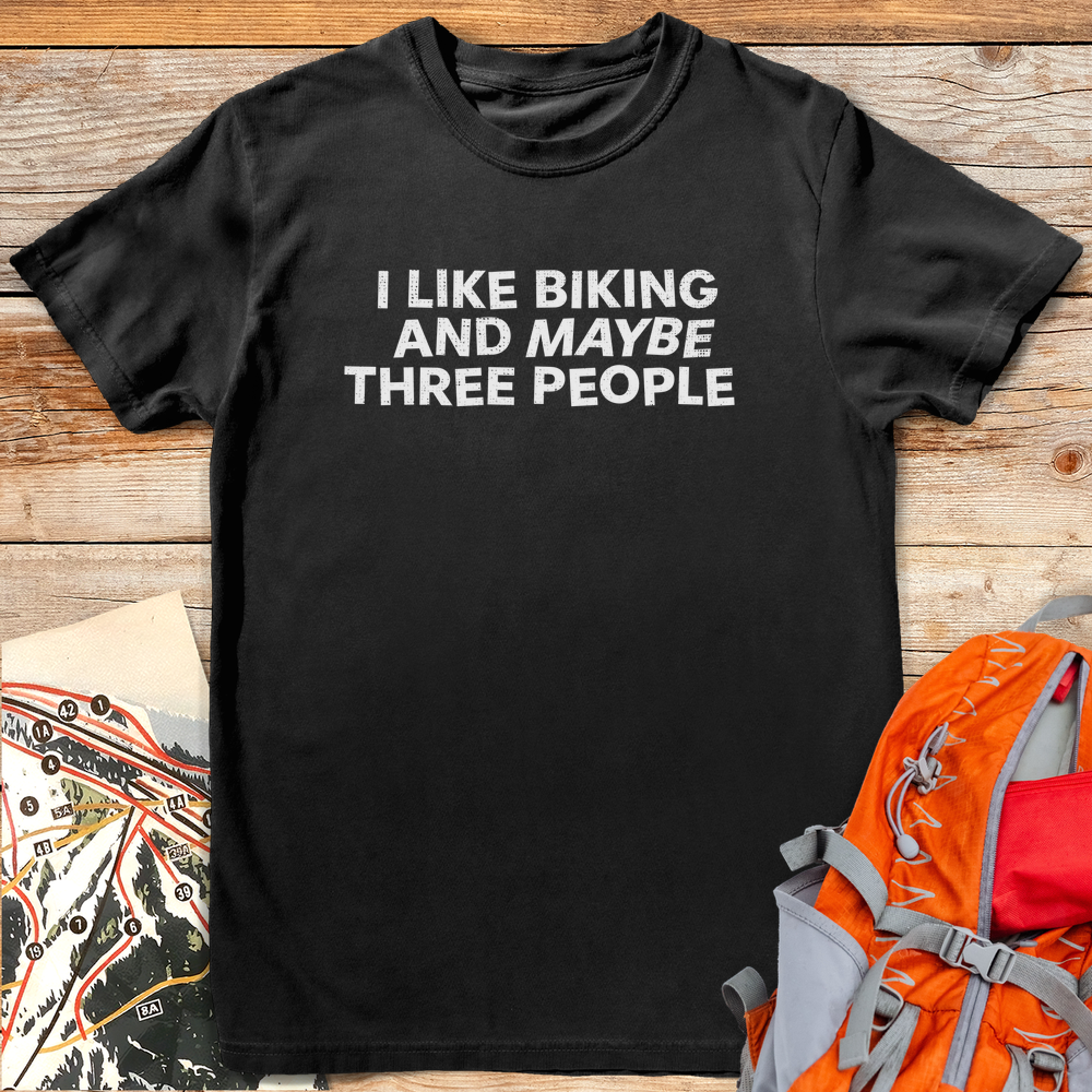 1182 Biking Maybe Three White - Black