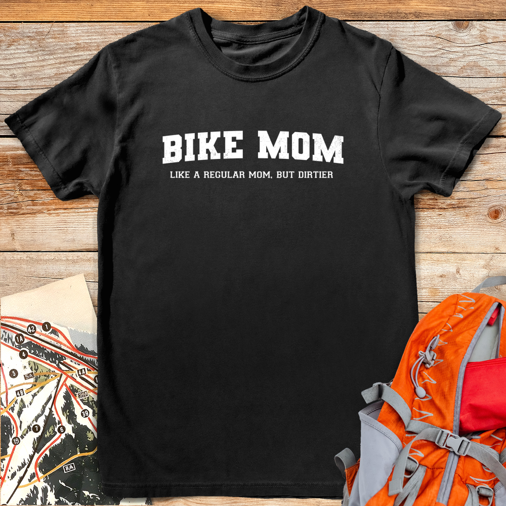 1196 Bike Mom White - Black