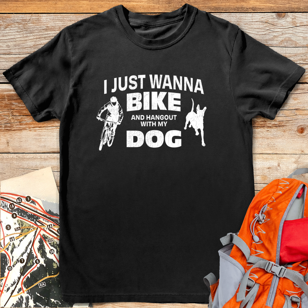 1193 Bikes And Dogs White - Black