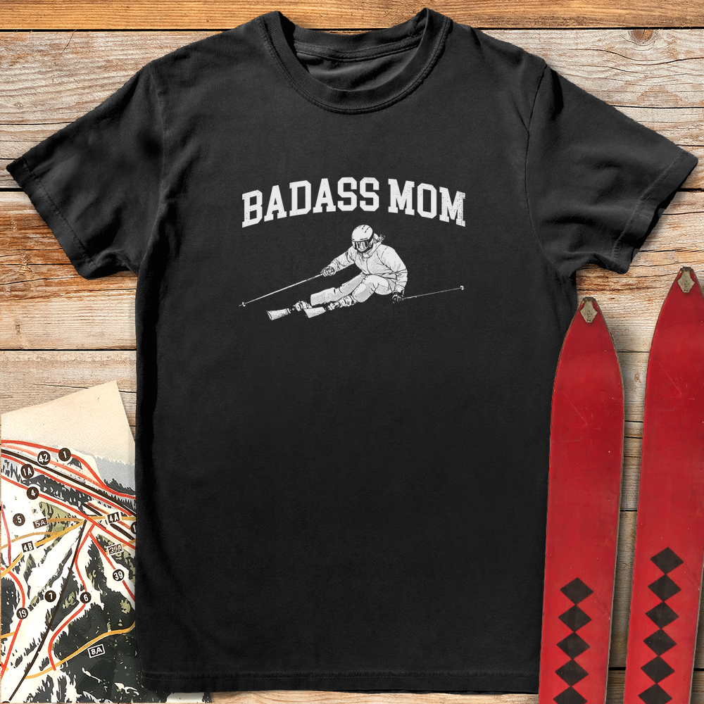 1219 Badass Mom White - Black