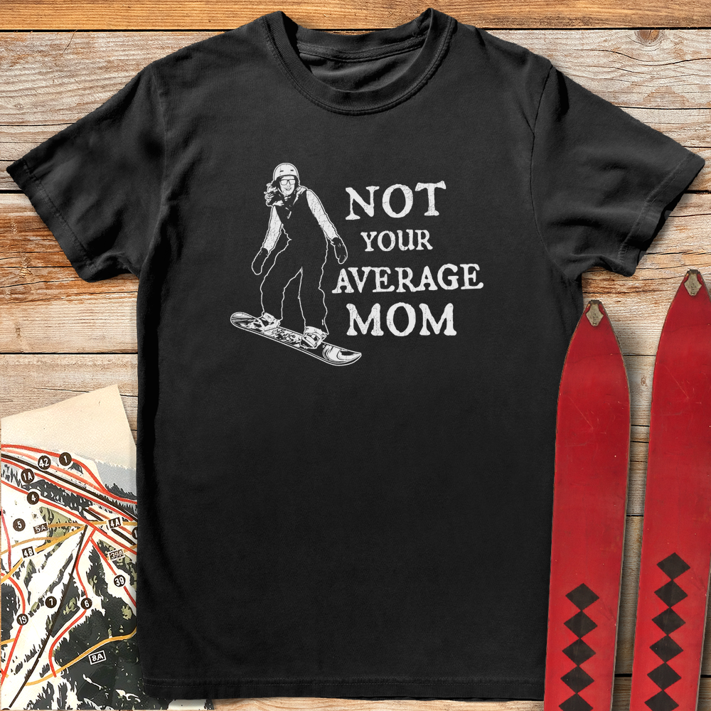 1244 Not Your Average Mom Snowboard White - Black