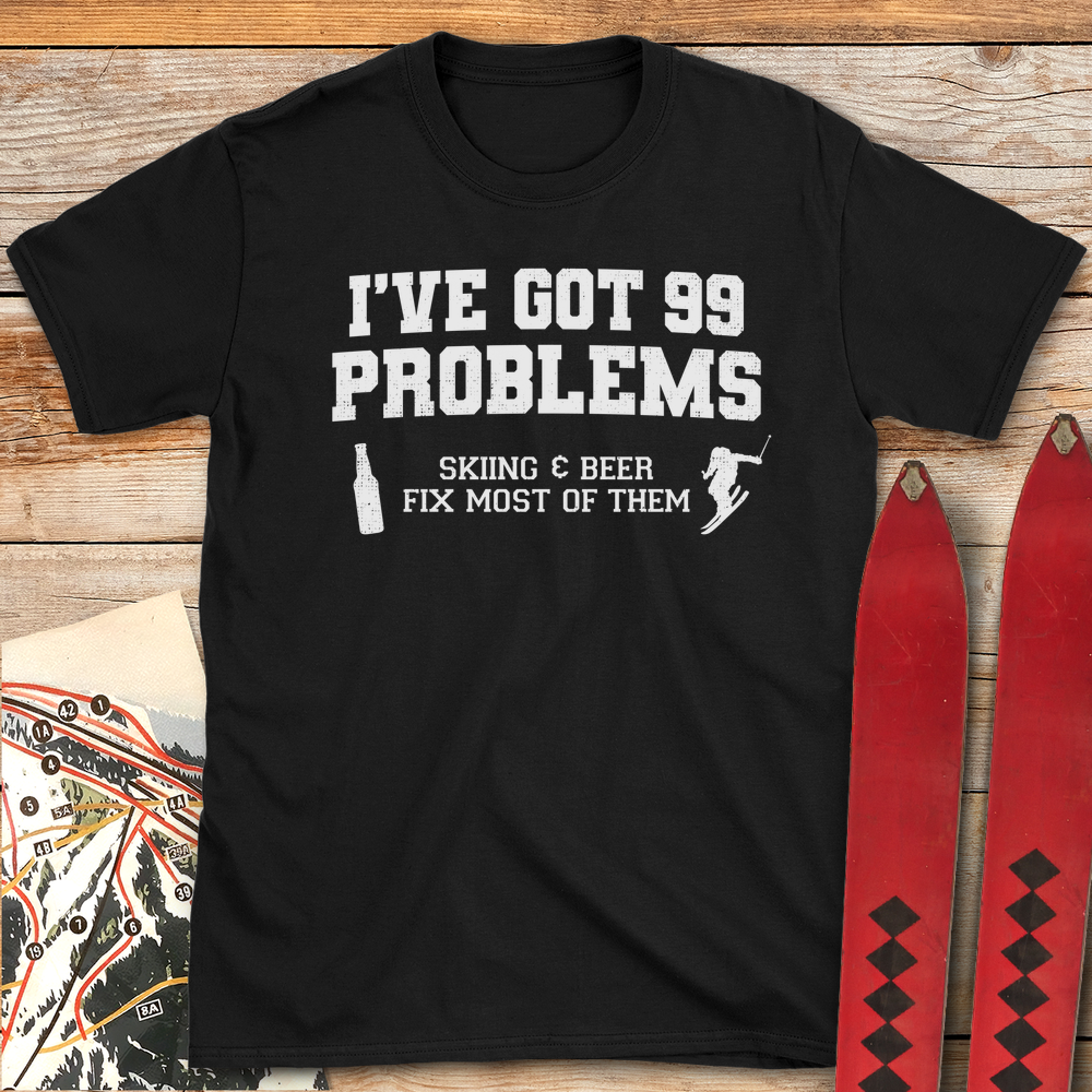 1282 99 Problems Ski Beer White - Black