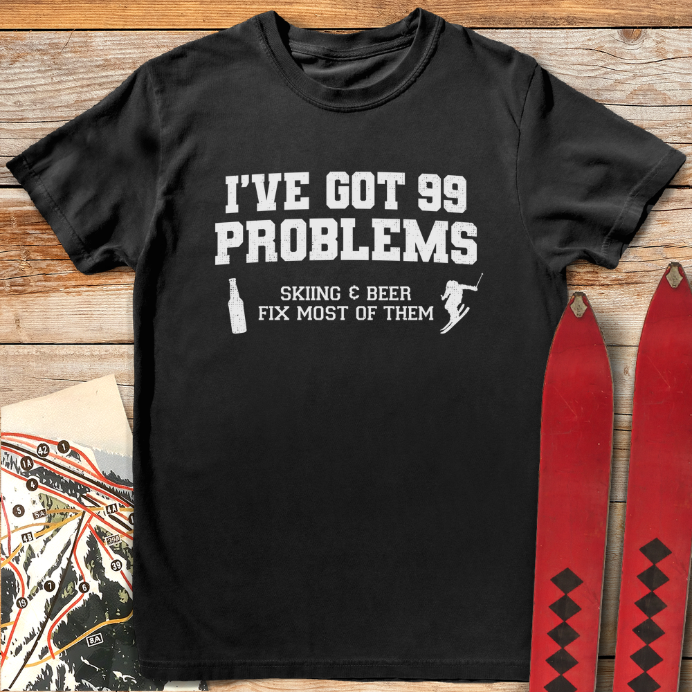 1282 99 Problems Ski Beer White - Black