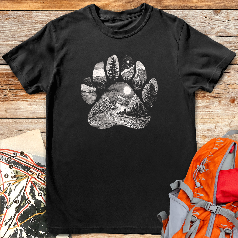 1312 Bear Pawscape White - Black