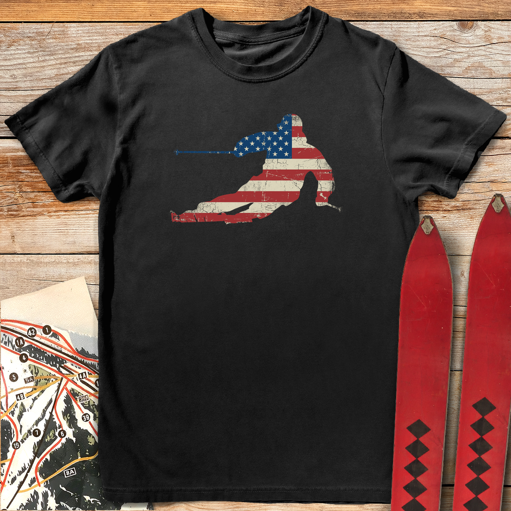 1329 Usa Flag Ski White - Black