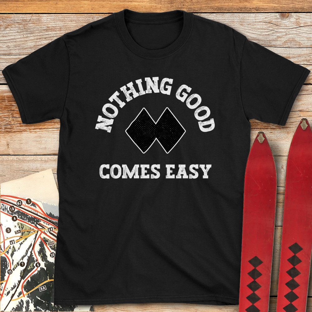 1344 Good Aint Easy White - Black