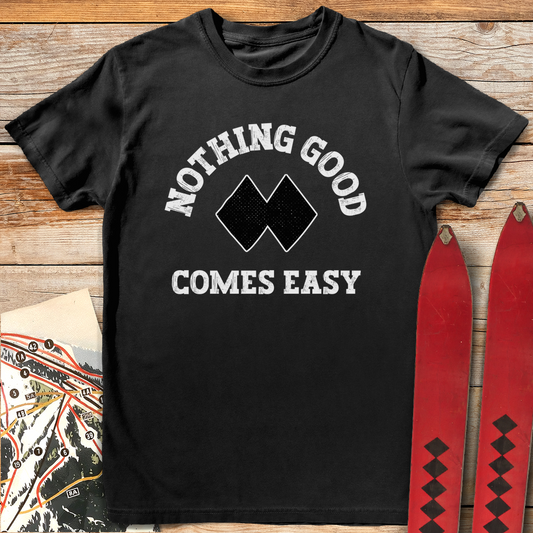 1344 Good Aint Easy White - Black