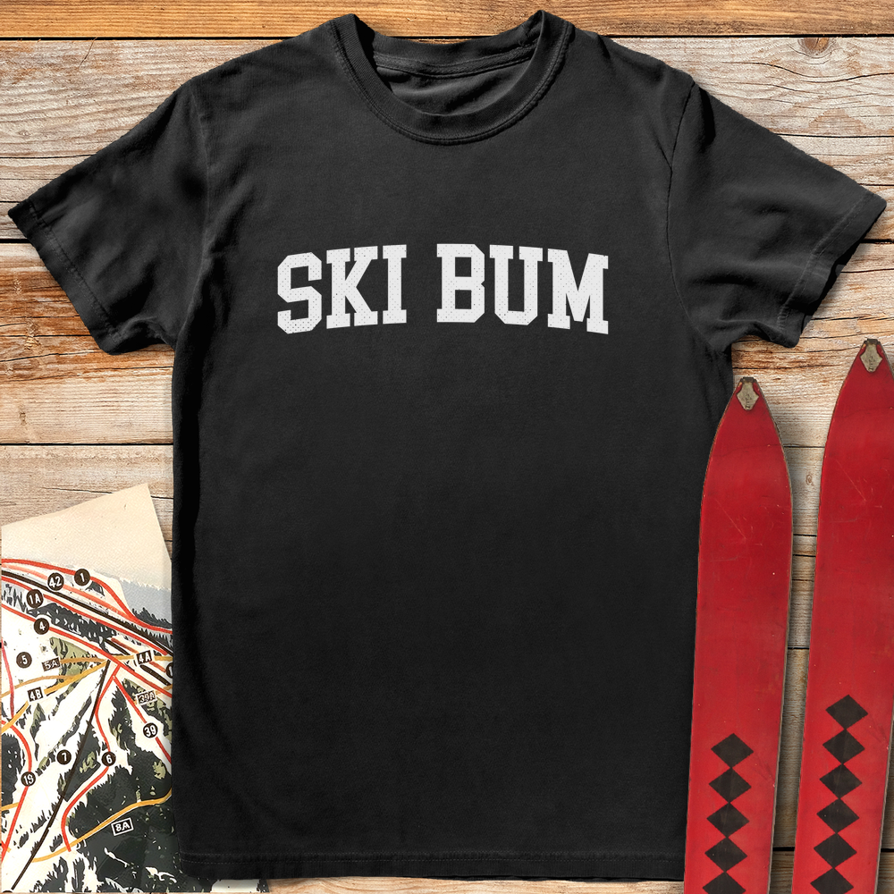 1358 Varsity Ski Bum White - Black