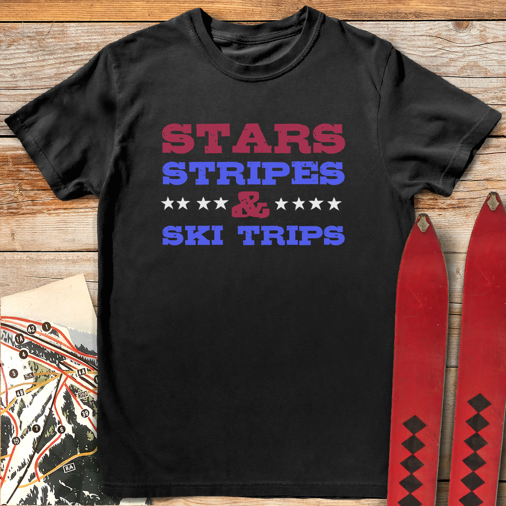 1390 Stripes And Ski Trips White - Black
