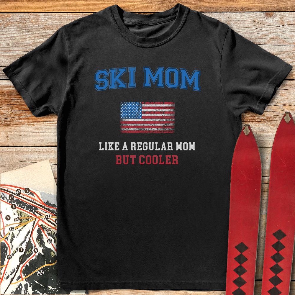 1425 Ski Mom Usa White - Black