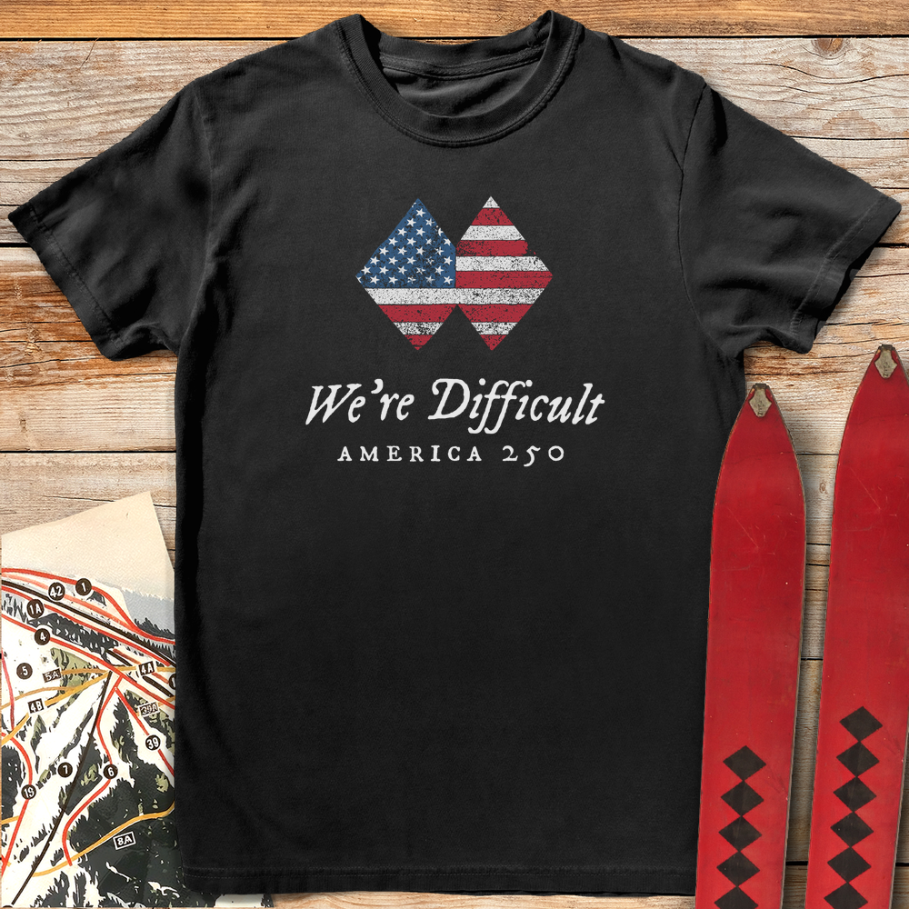1416 We Re Difficult Usa 250 White - Black