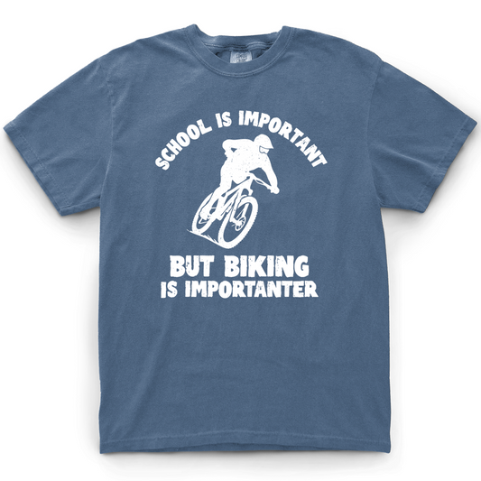Biking Importanter T-Shirt - Blue Jean