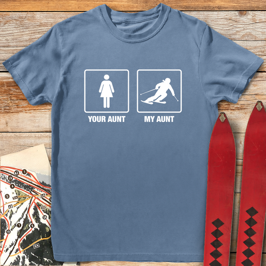 442 Aunt Shreds White - Blue Jean