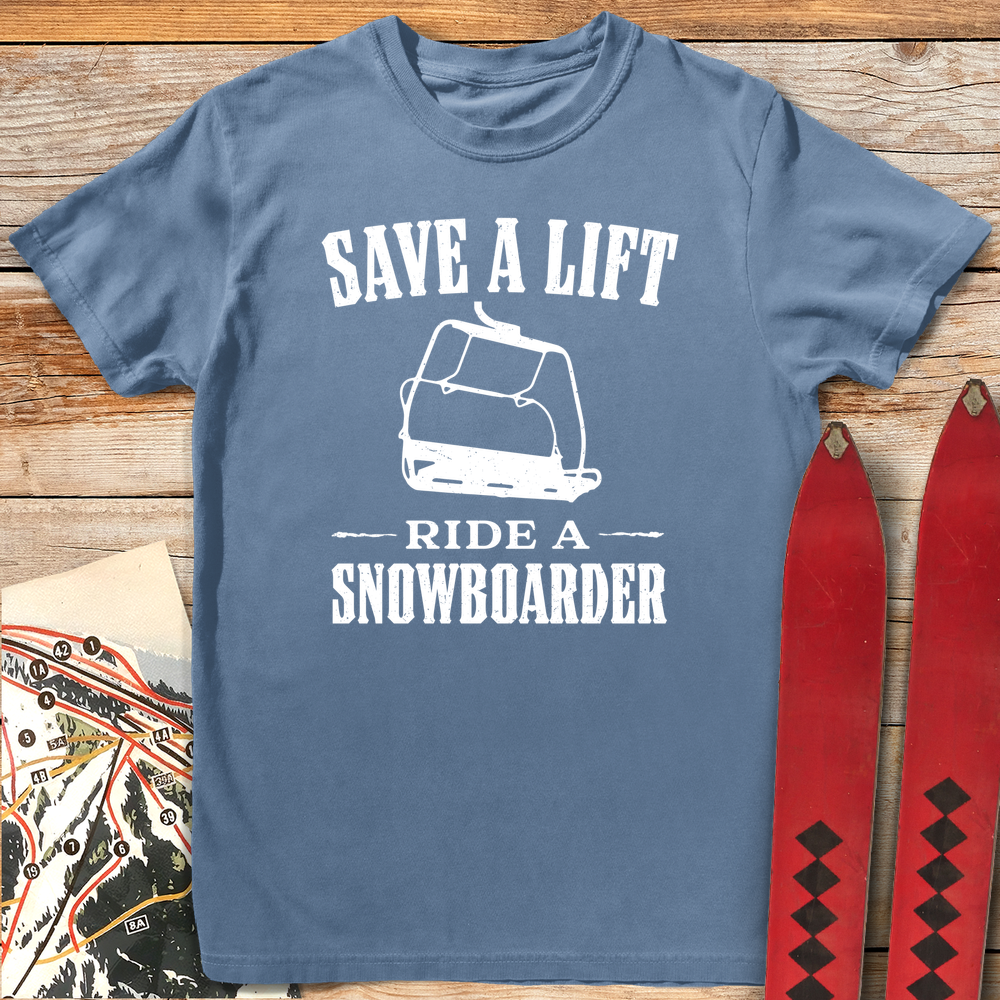521 Ride A Snowboarder White - Blue Jean