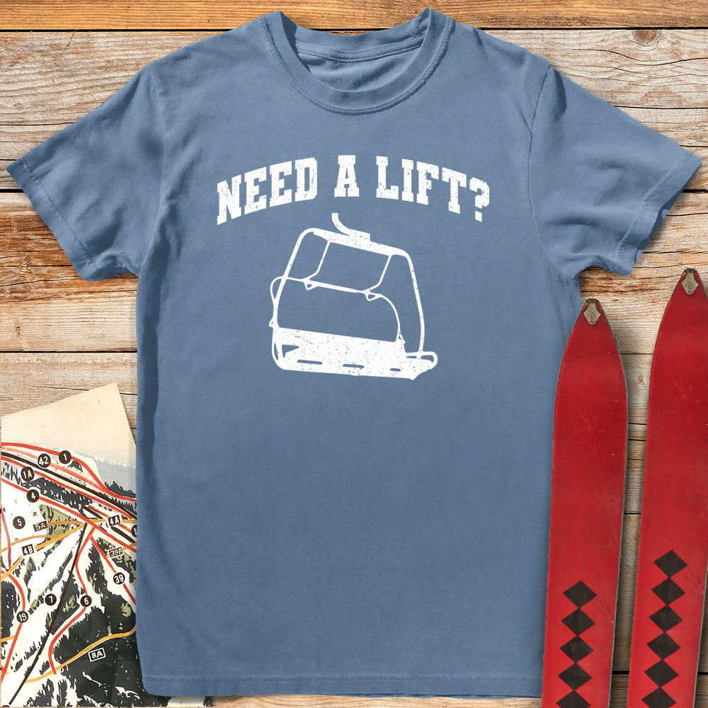 564 Need A Lift White - Blue Jean