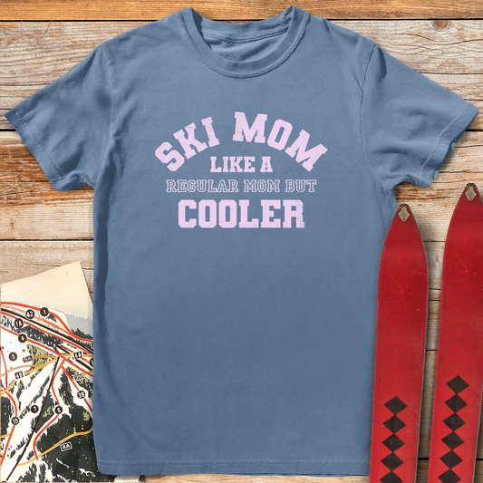 593 Varsity Ski Mom White - Blue Jean